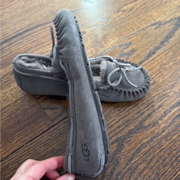 Ugg Bella II UGGplush Lined Moc Slipper Charcoal Grey 5US - Picture 3 of 6